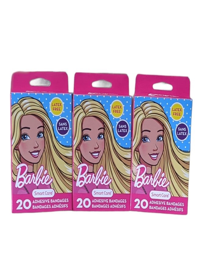 Smart Care Barbie Themed Sterile Adhesive Kids Bandages - Three Pack, Multi - Image 1